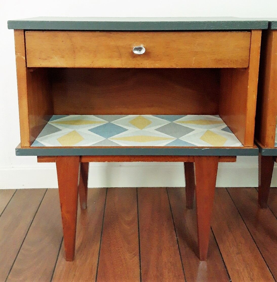 Pair of vintage bedsides