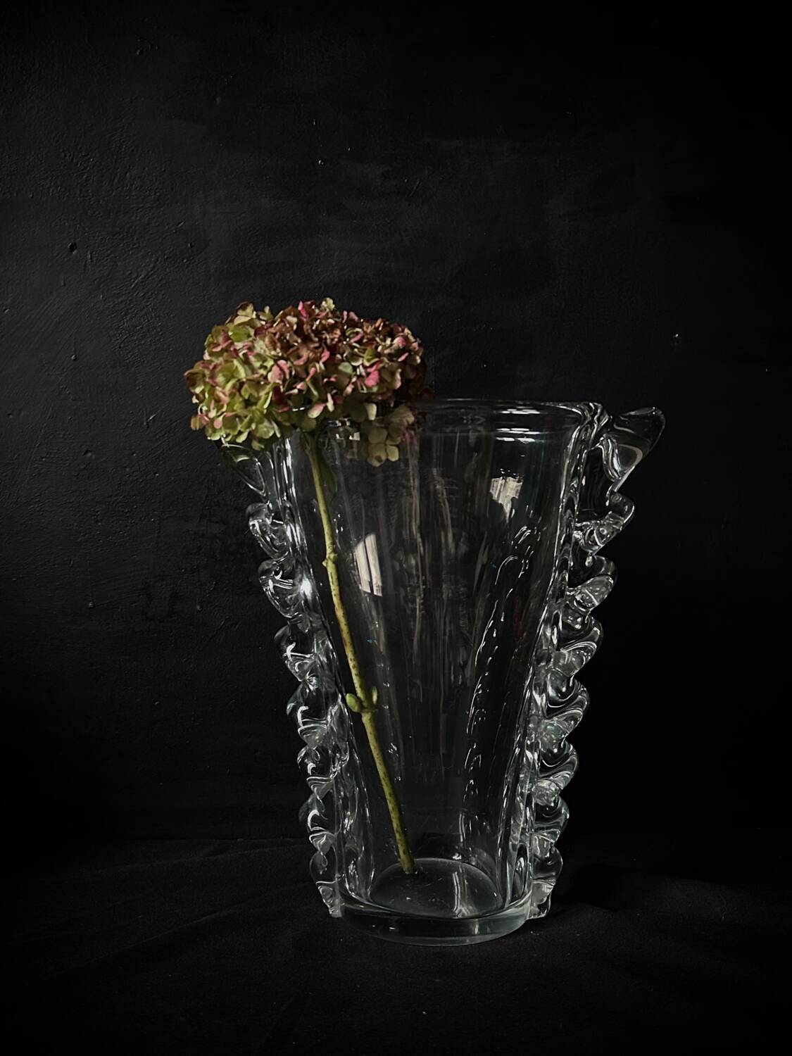 Large crystal vase