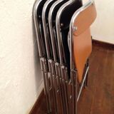 Set of 5 folding chairs 1970 Souvignet
