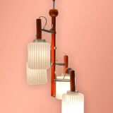 Mid-century italian orange opaline glass lamp