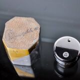 Brutalist lighter by Leopold, Bronze and aluminum, 1970, Spain