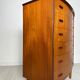 1960s Vintage Danish Bow-Front Teak Chest of Drawers