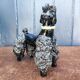 Groomed Poodle in Iridescent Ceramic, 1950