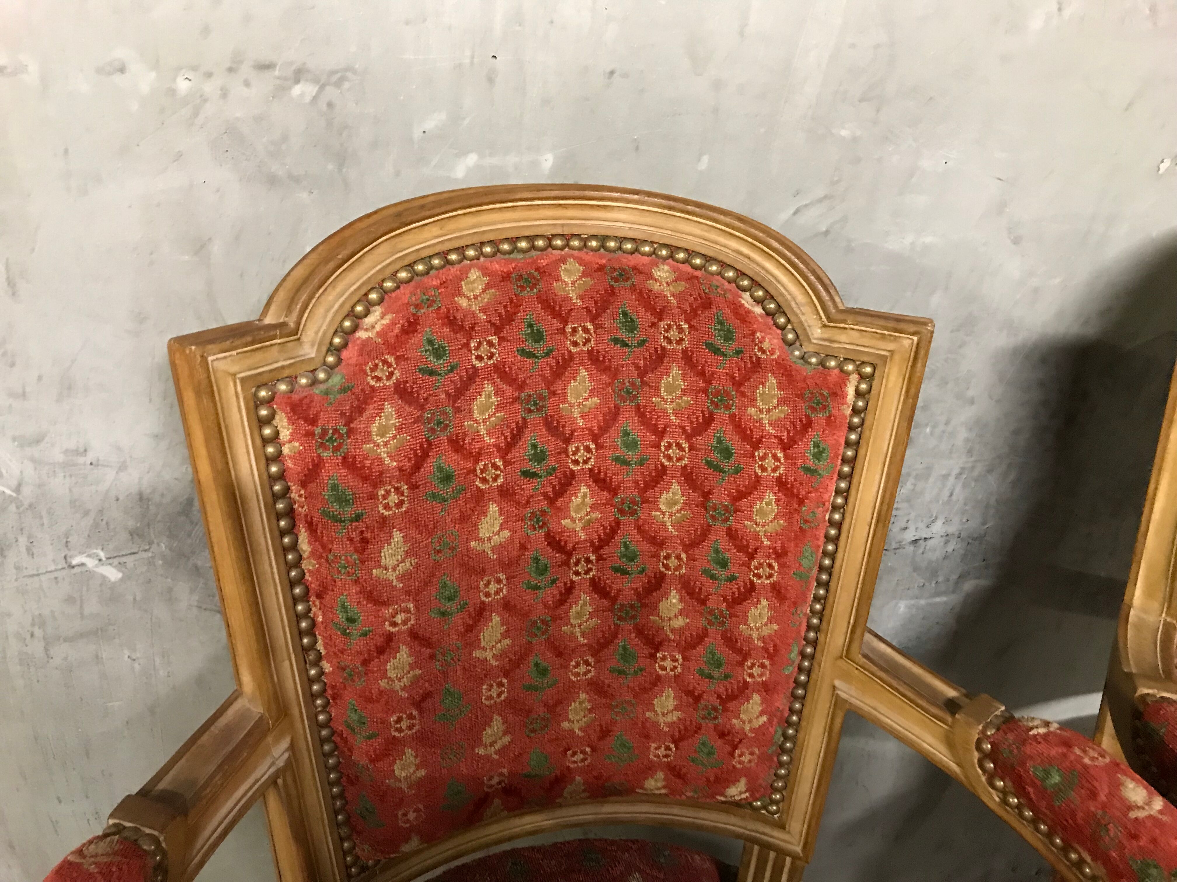 Pair of armchairs Louis XVI