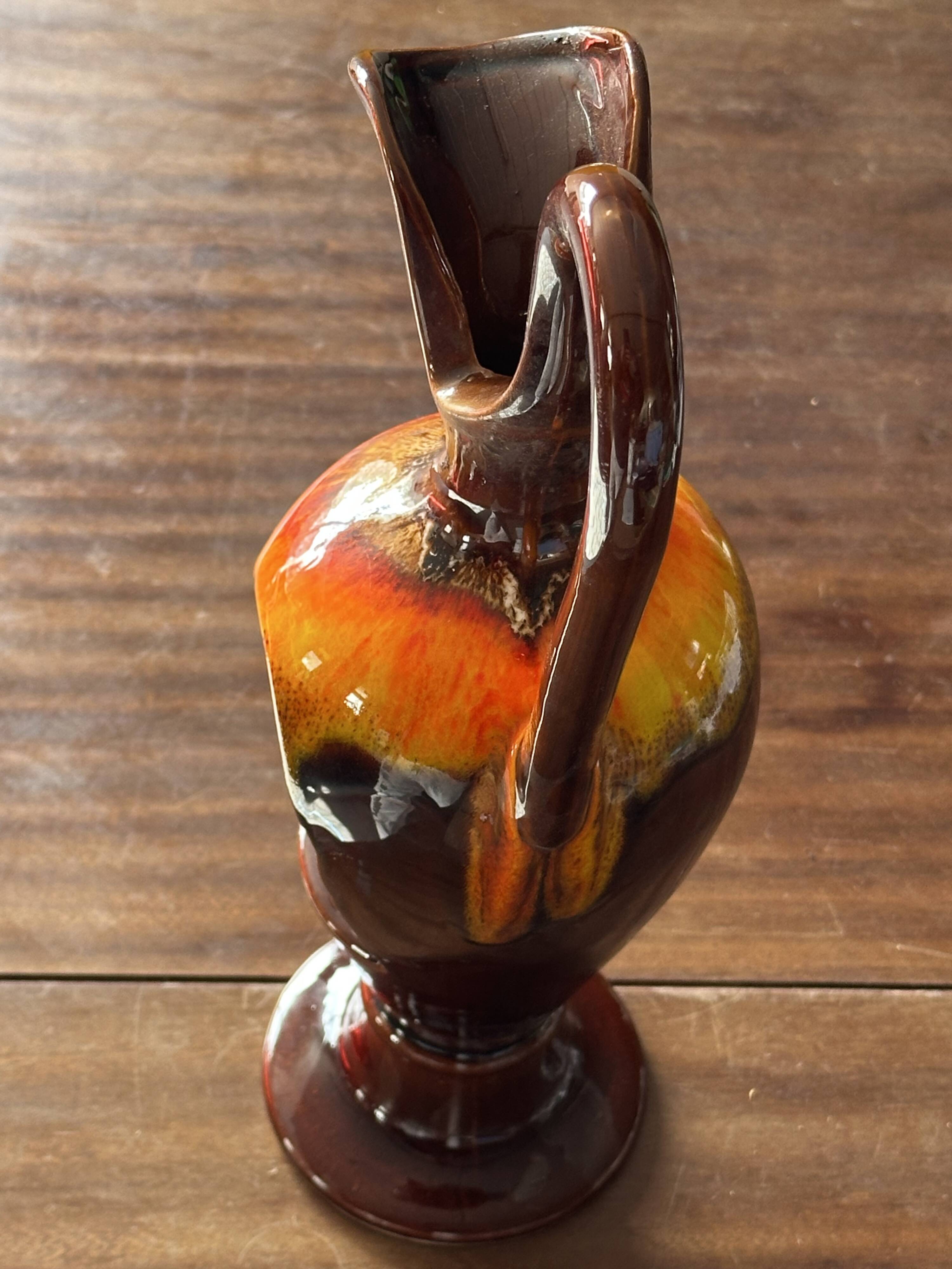 Vallauris ceramic soliflore vase H 37 cm