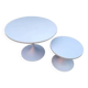 2 round tables, tulip base, saarinen style, 1970