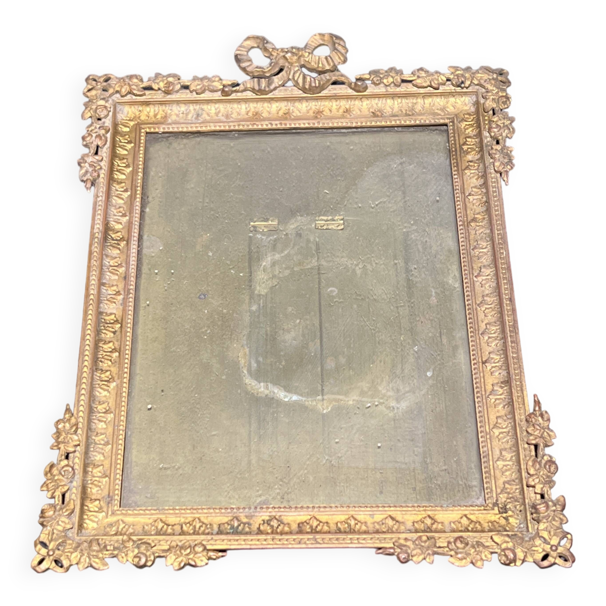 Old brass frame