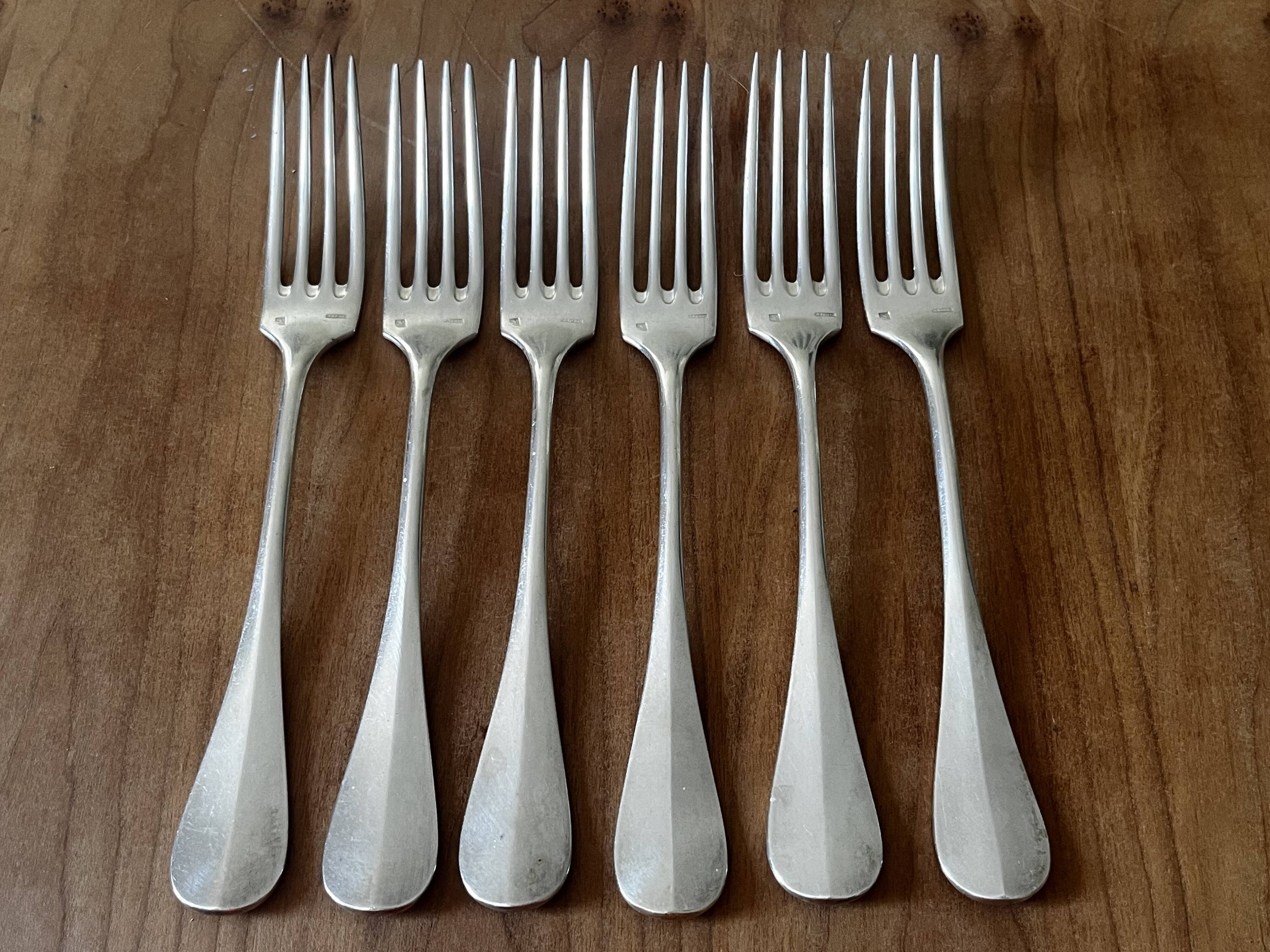 Fourchettes en métal argenté Ercuis