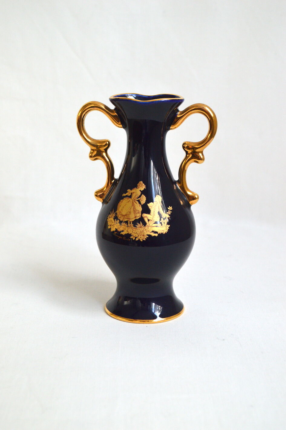 Duo of porcelain vases Limoges Castel