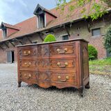 Crossbow Commode In Walnut Louis XV XVIII Eme Century