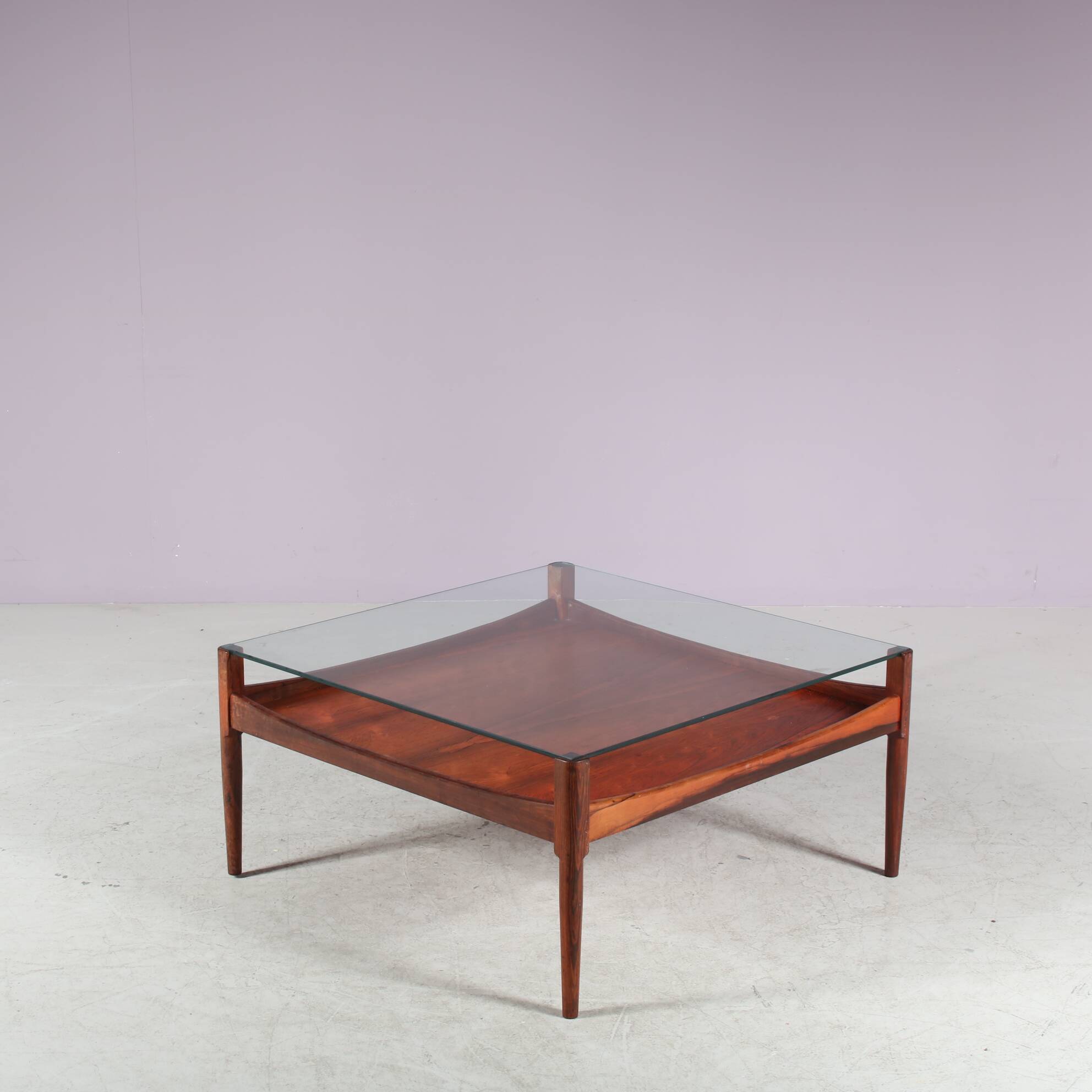 Elegant 1950s wooden coffee table from Denmark