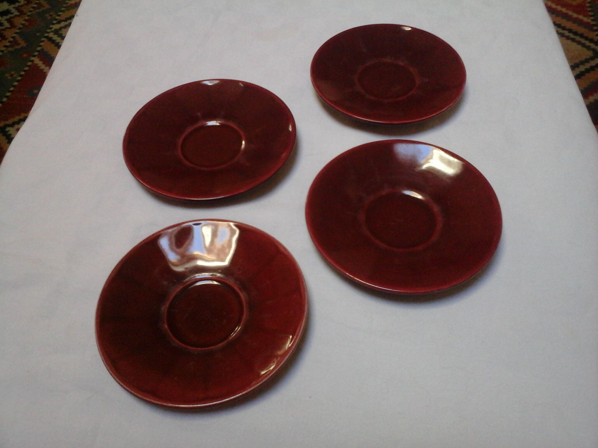 Set de 4 tasses bistrot bordeaux