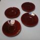 Set de 4 tasses bistrot bordeaux
