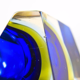 Cendrier Murano Mandruzzato bleu et jaune