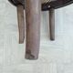 Small Antique Children's Armchair in Curved Wood and Cane