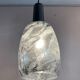 Pair of 1970s Putzler grey marbled pendant lights