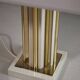 Table lamp in brass and lacquered metal with a fabric shade by Romeo Rega, 1960s.