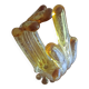 Amber bubble glass sculpture