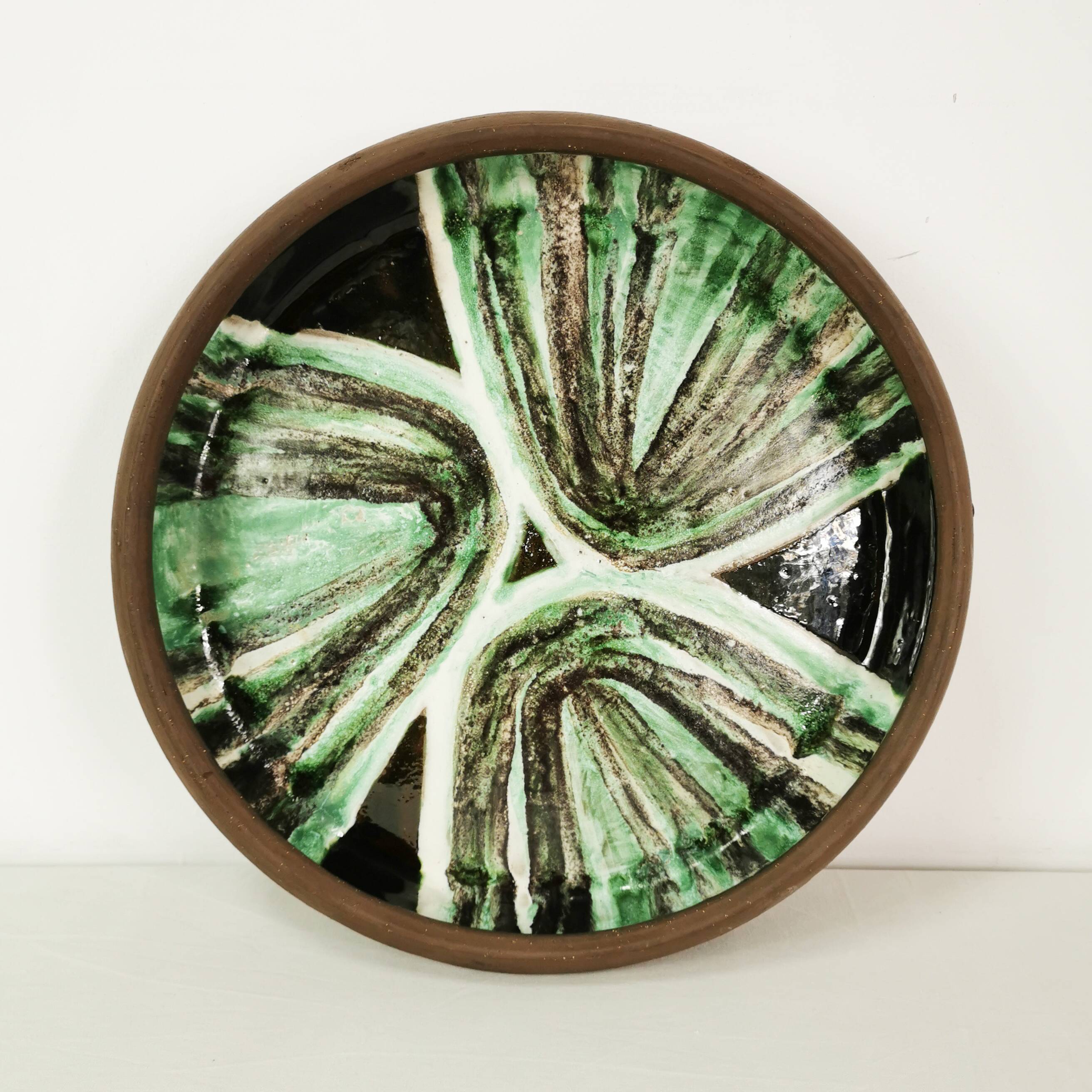 Duża, ceramiczna patera- misa Mid Century, Dania, lata 60.