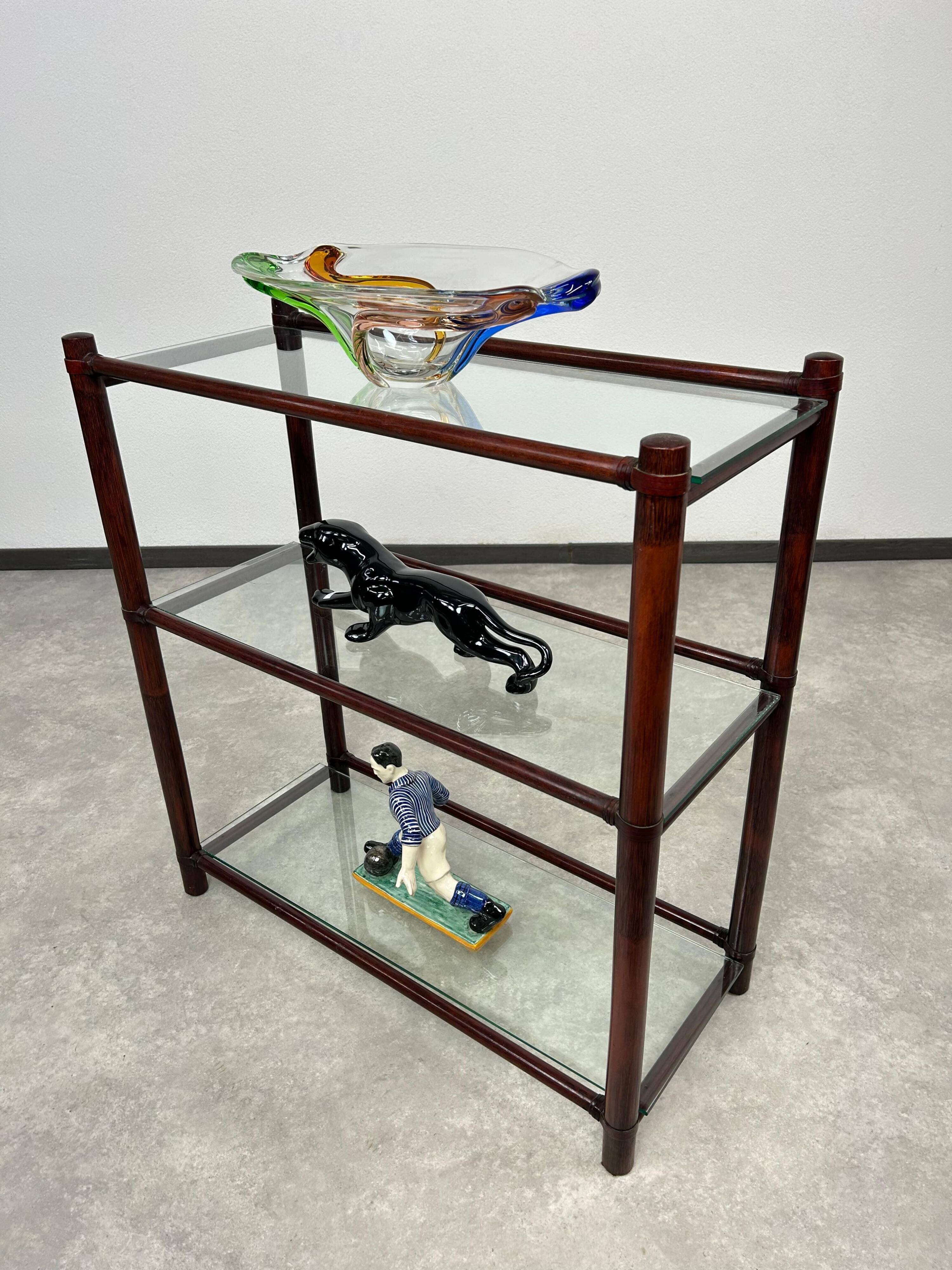 Mid-century bamboo shelf by Gervasoni