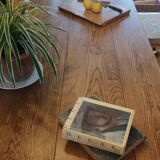 Large solid oak farmhouse table with two drawers 260 cm x 100 cm