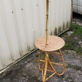 Wicker floor lamp