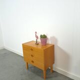 Commode en placage avec poignées rondes de Suède