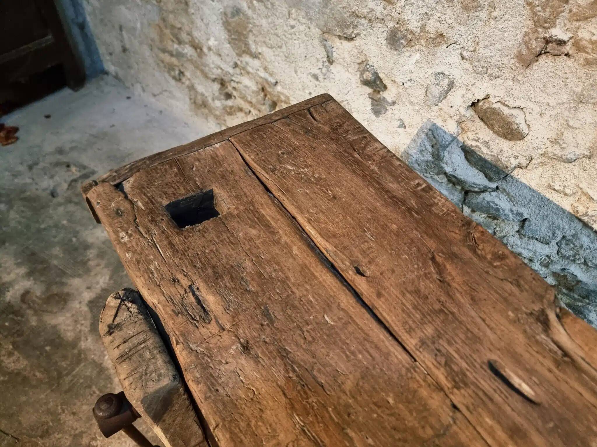 Antique oak workbench, circa 1900