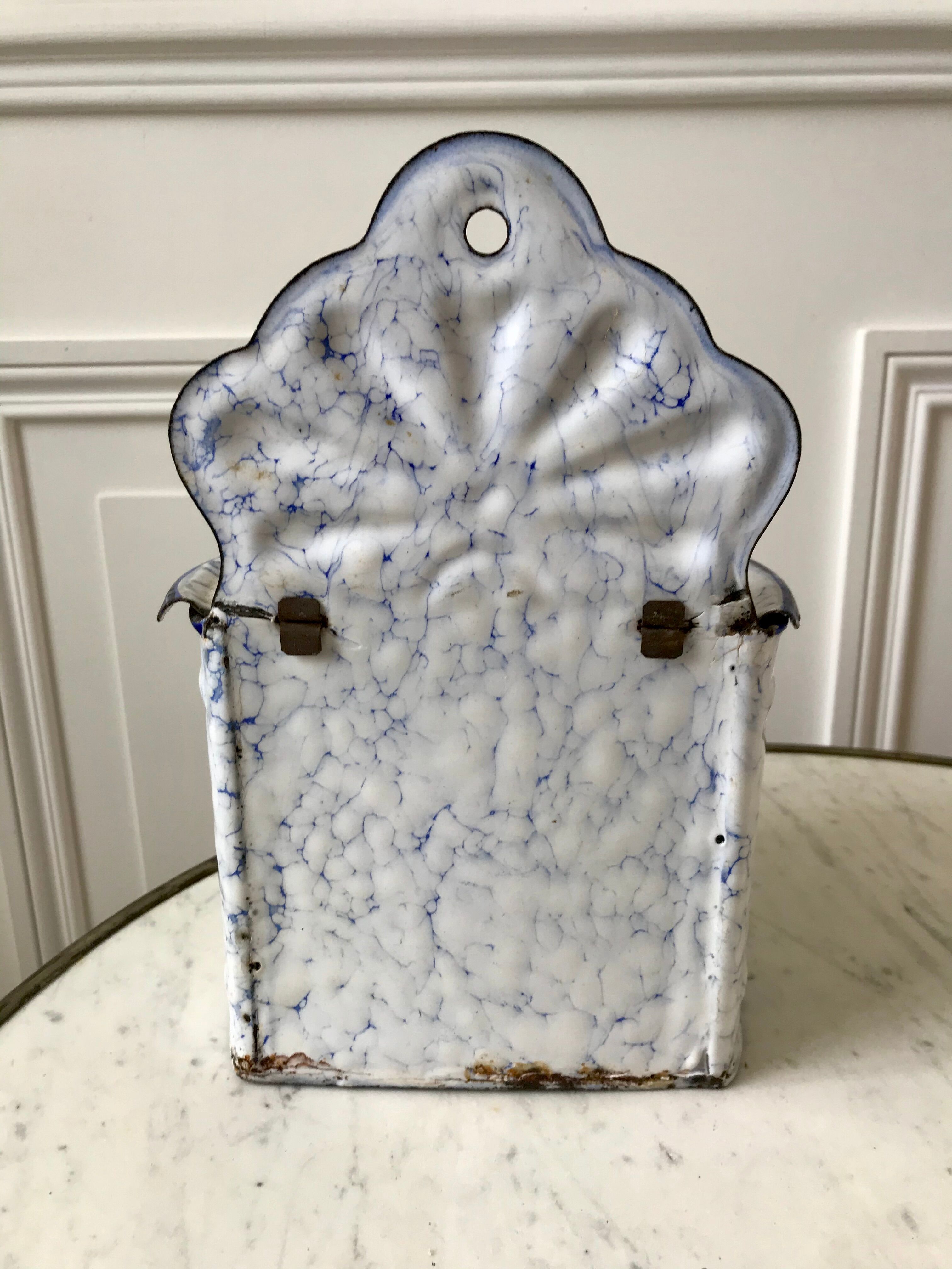 enamelled salt jar to be fixed early twentieth century