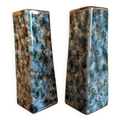 Paire de vases en porcelaine de Limoges décor moucheté