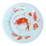 Vintage Postmodern Porcelain Plate with Subsidy Decor by René Fehr for Lengsfeld Porcelain, 1990s