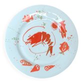 Vintage Postmodern Porcelain Plate with Subsidy Decor by René Fehr for Lengsfeld Porcelain, 1990s