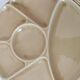 6 compartmentalized plates Gien France – butter yellow shade