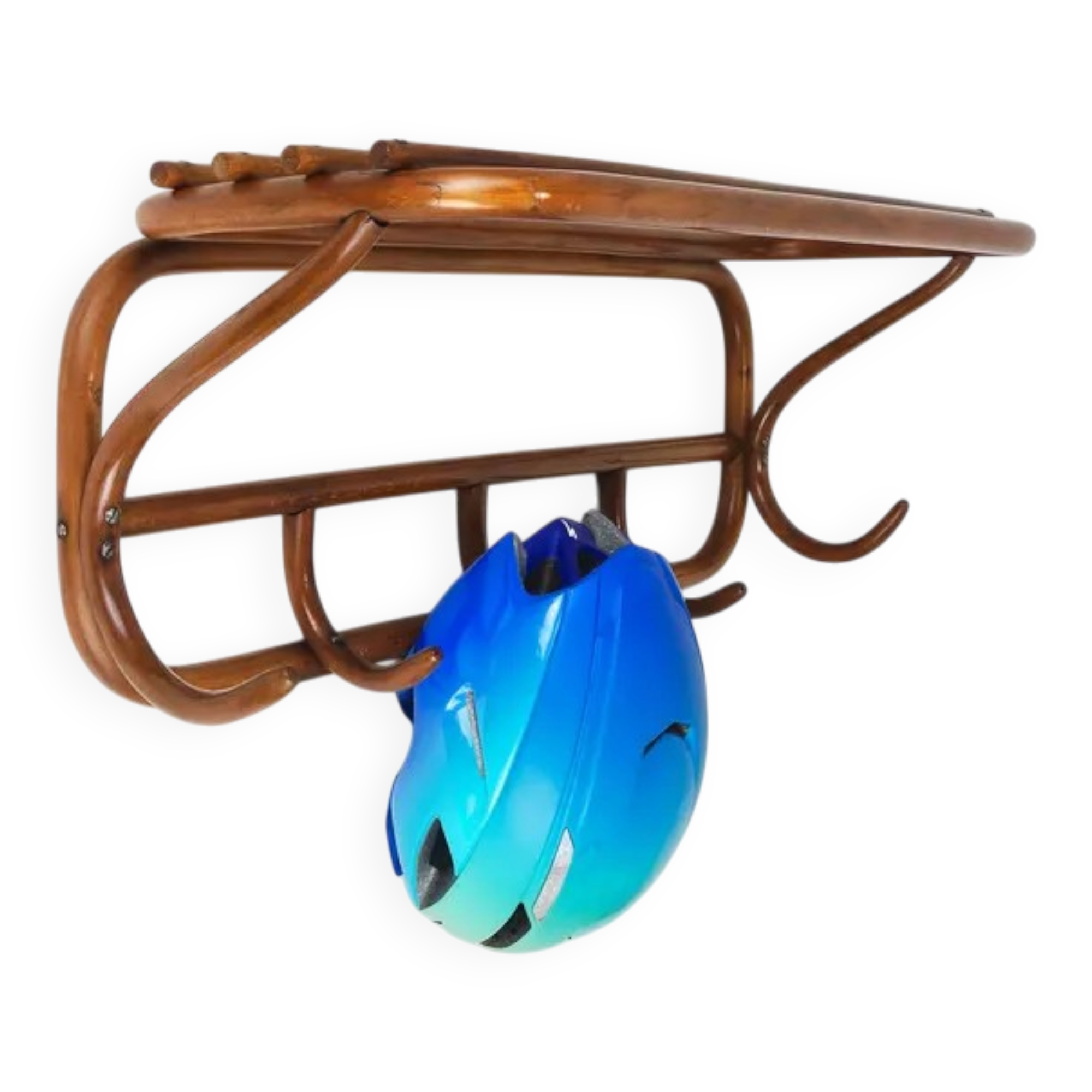 1900s Thonet Vienna Art Nouveau Secessionist Bentwood Wall Coat Rack, Austria