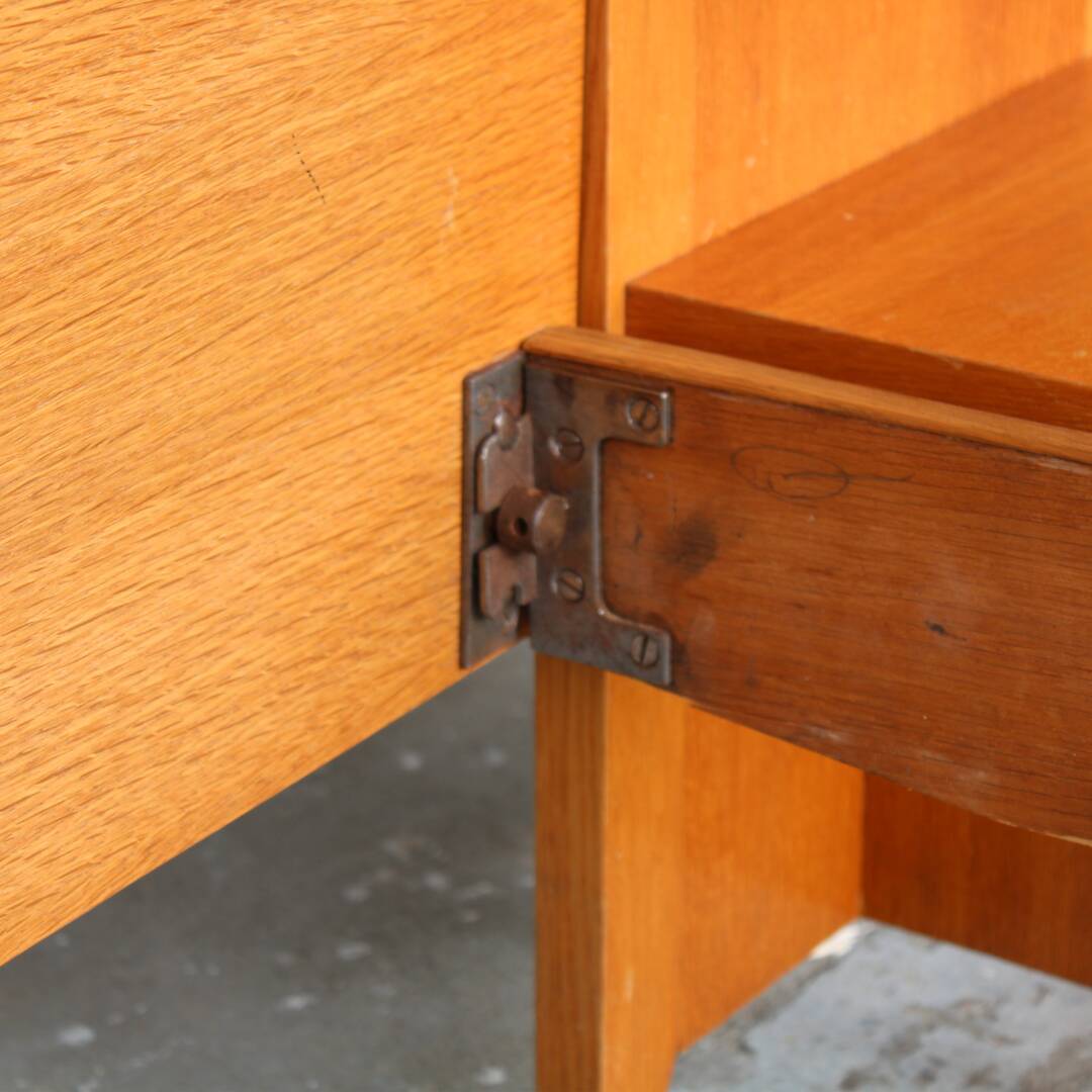 Pair of twin beds and bedside tables 1950