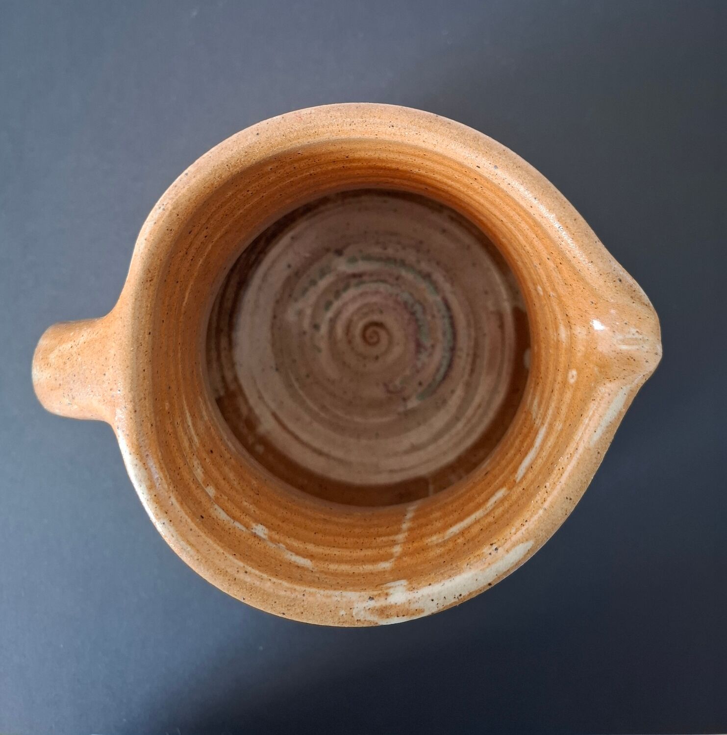 Ceramic pitcher by Fabien Comte, signed.