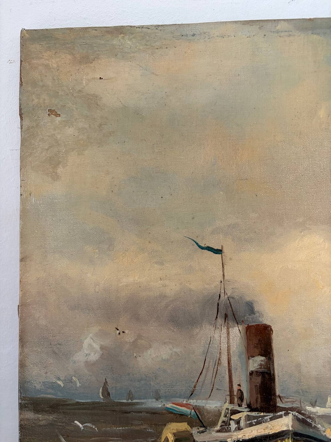 Dutch port scene, early 20th century signed J Gulik