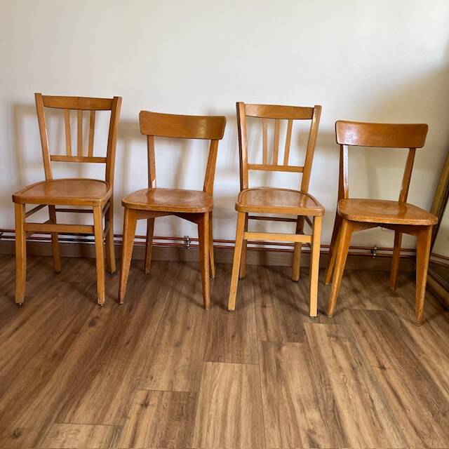 Mismatched set of 4 bistro chairs