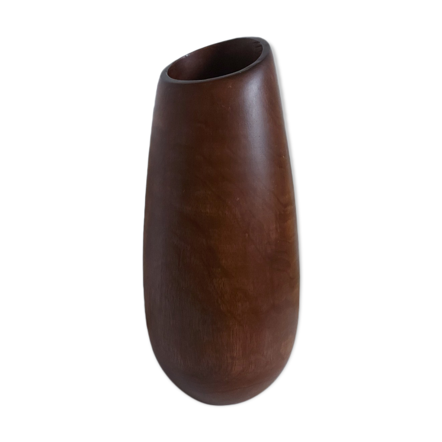 Teak vase