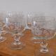 Set of 9 red wine glasses on feet, grape decoration and Luminarc vine shoot