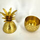 Vintage brass pineapple ice bucket, 1970s