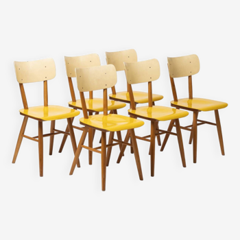 Set of 6 dining chairs by TON, Czechoslovakia, 1960s