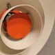 Older ph 4/3 hanging lamp, in white, with original orange dimmer.