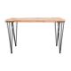 Wooden console with black metal legs