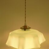 Blue opaline hanging lamp