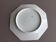 Set of 6 dessert plates in white Limoges porcelain octagonal shape