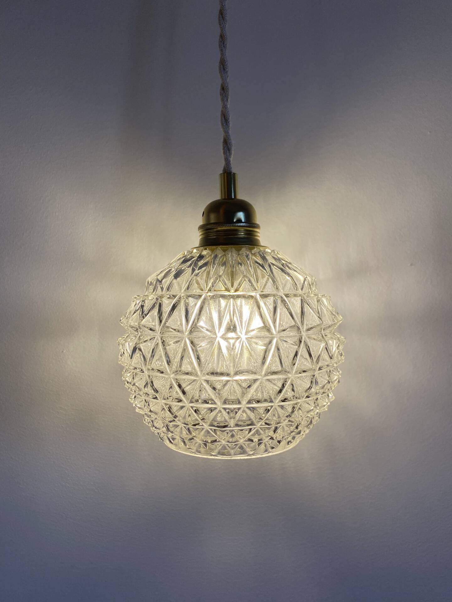 Vintage glass globe lamp
