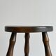 Antique dark wood stool