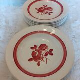 Set of plates of Opaque Porcelain from Gien