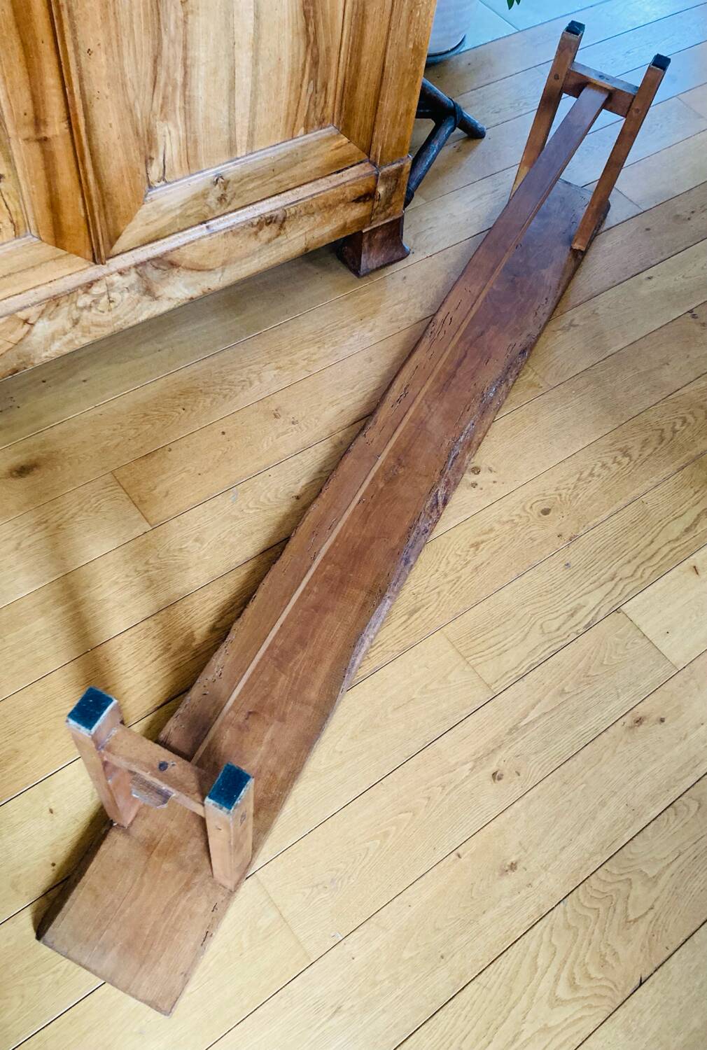 Large 19th century church bench